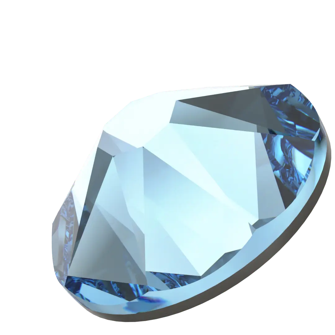 Strass swarovski AQUAMARINE - Dolly Gems