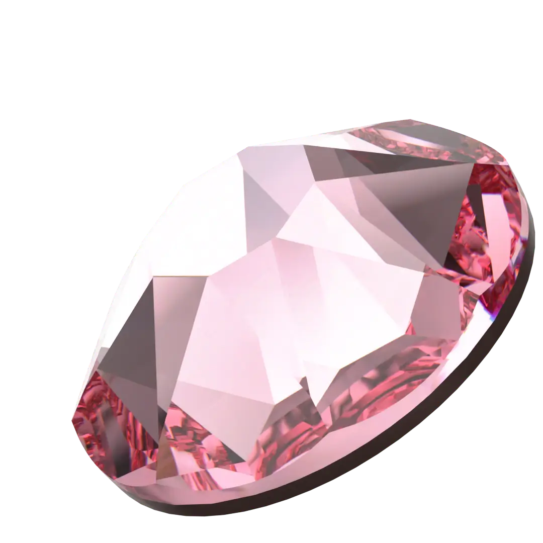 Strass swarovski ROSE clair - Dolly Gems